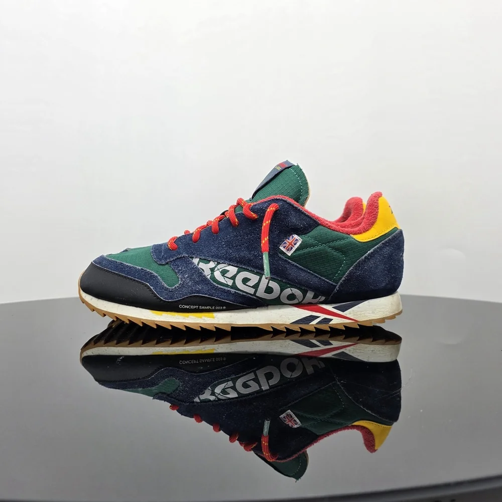 Retro Reebok Classic Leather Ripple MU Concept Sample Men 5.5 Green Red... - Picture 2 of 10